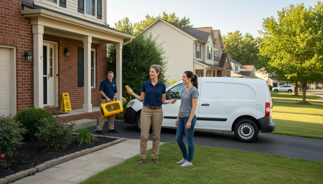 Residential water damage restoration in Henderson, NC